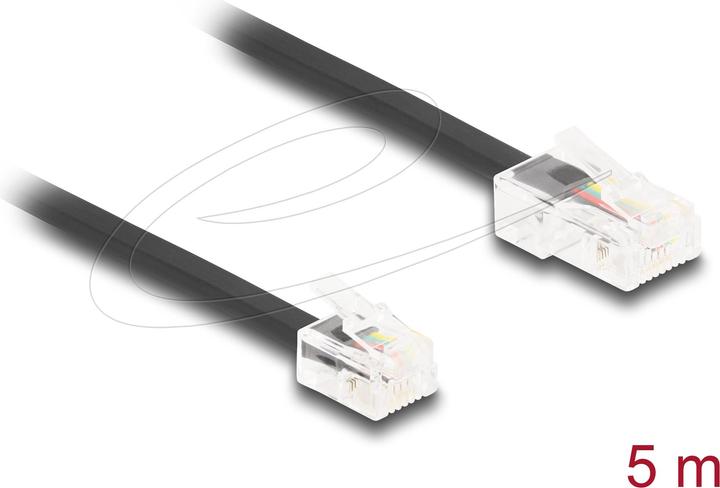Actual product image Delock Telephone cable RJ45 plug to RJ11 plug black 5 m