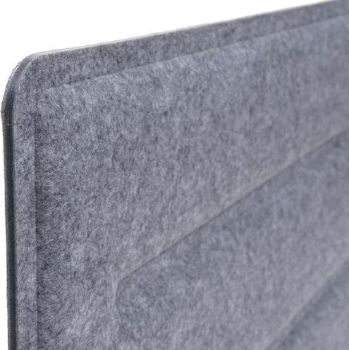 Produktbild Mendler Tischtrennwand, Büro-Sichtschutz Schreibtisch Pinnwand, Klemmen Stoff/Textil mit Prägung - 100x30cm (30 x 100 x 1 cm)