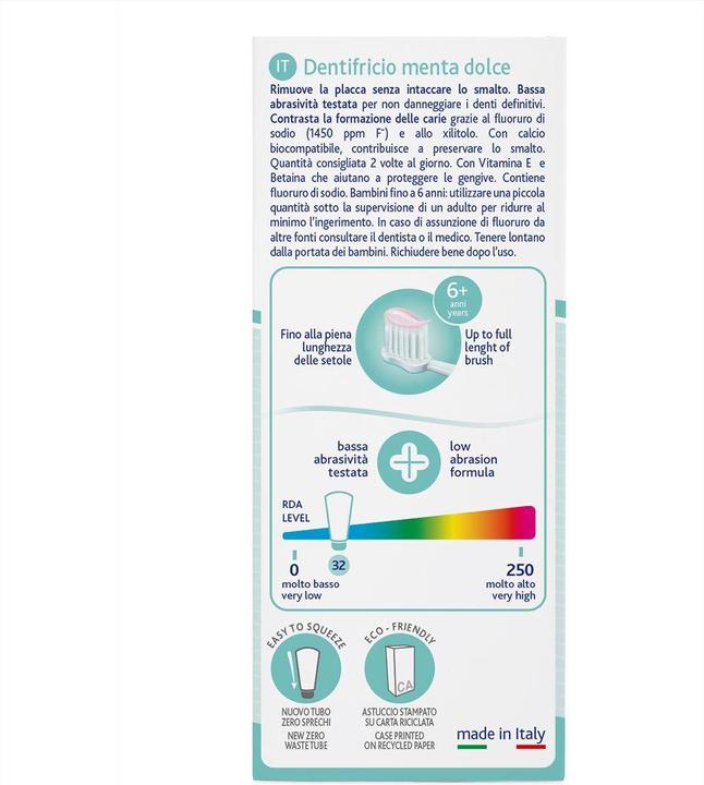 Produktbild Chicco Zahnpasta milde Minze mit Fluorid 1450ppm 6y+ italienisch Paste (50 ml)