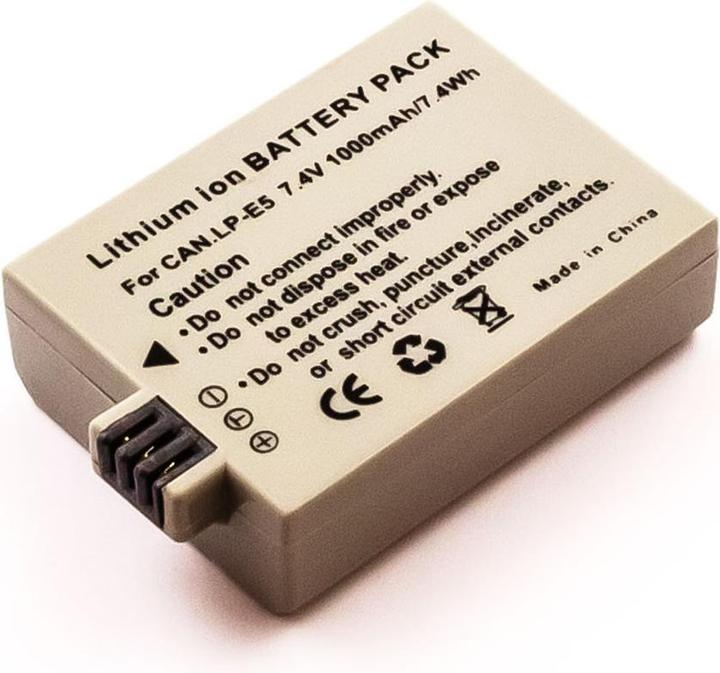 Actual product image AGI Battery compatible with Canon EOS 450D|500D|1000D (Rechargeable battery)