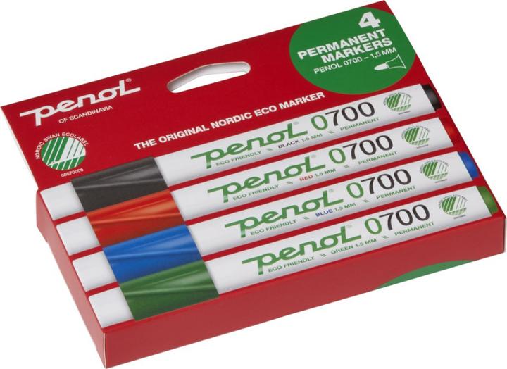 Penol 0700 marker x4 ass.farver (Multicoloured, 4 x)