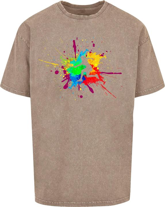 Merchcode Color Splash Player Acid Washed Oversized Tee - 117937