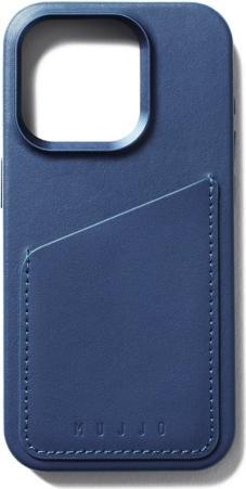 Actual product image Mujjo Full Leather Wallet Suitable for iPhone 15 Pro - Blue |blue (Apple iPhone 15 Pro)