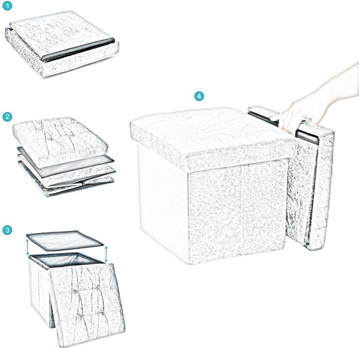 Produktbild Intirilife Sitzwürfel BERNSTEIN BRAUN