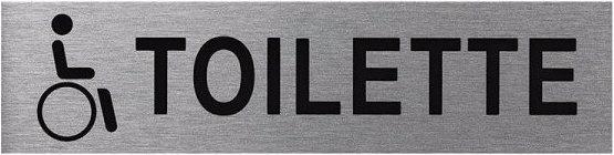 Image du produit ProPlus Plaque de porte en aluminium " Toilettes pour personnes handicapées