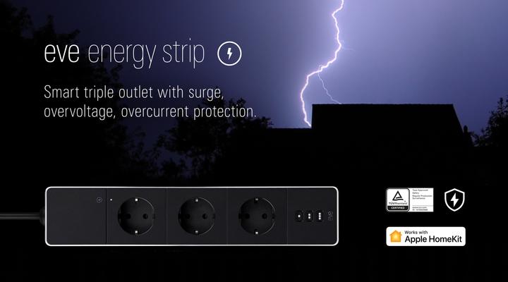 Actual product image Eve energy strip (3 x, CEE 7/3, 1.90 m)