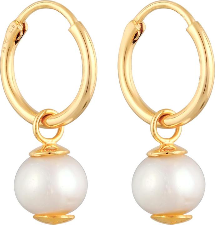 Produktbild Elli Ohrringe Creolen Süsswasserperle Einhänger 925 Silber (925 Sterling Silber)
