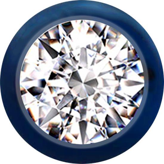 Immagine prodotto Star Piercing Micro sfera blu scuro con cristallo argento (Acciaio chirurgico 316L)