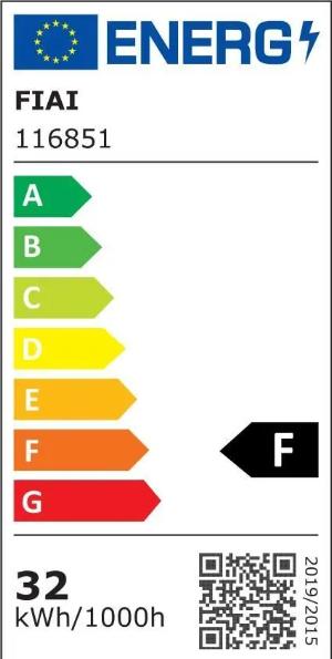 Energie-Label Isoled LED Stehleuchte PFETTE Eiche Schwarz (2600 lm)