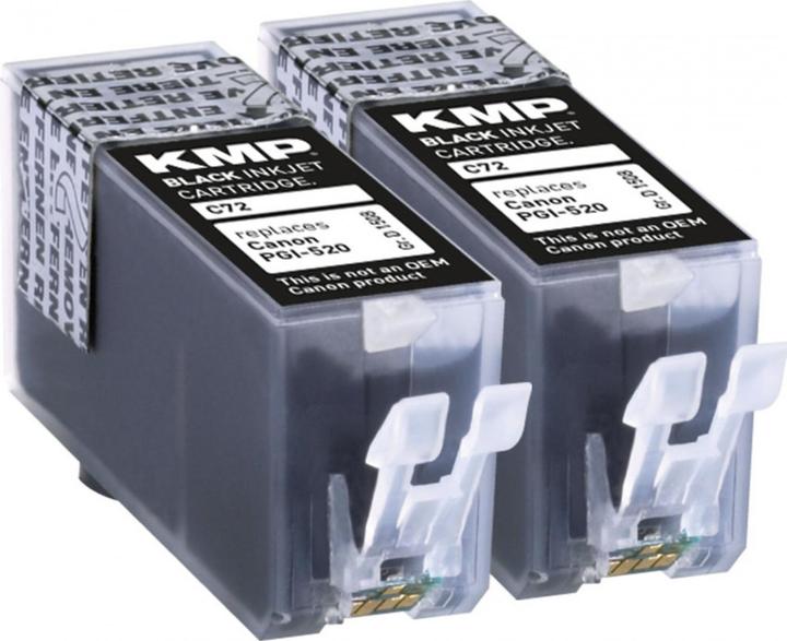 Actual product image KMP C72D Ink cartridge sw DP compatible with Canon PGI-520 BK (FC)