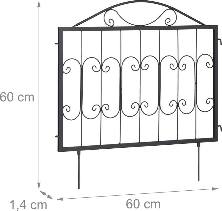 Image du produit Relaxdays 4x Clôture de parterre (1.40 cm)