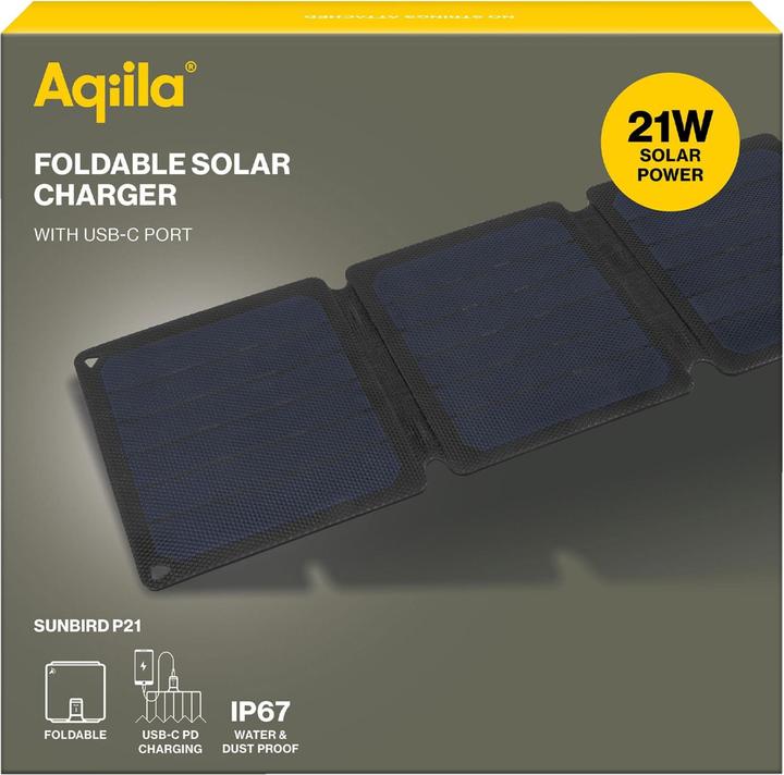 Produktbild Aqiila Sunbird P21 - Foldable solar panel (21 W, 0.60 kg)