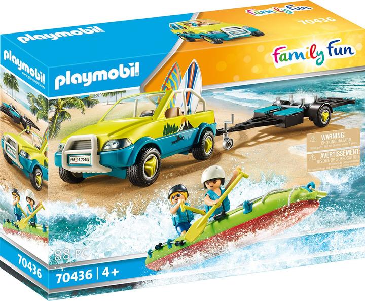 Playmobil Strandauto mit Kanuanhänger (70436, Playmobil Family Fun)