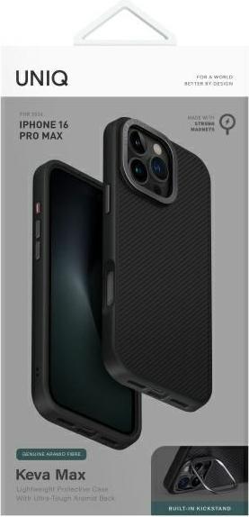Image du produit Uniq etui Keva Max iPhone 16 Pro Max 6.9" Magclick Charging czarny/carbon black (Apple iPhone 16 Pro Max)