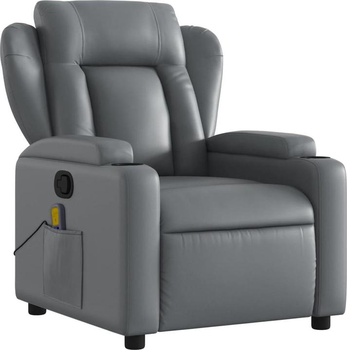Image du produit VidaXL Fauteuil de massage gris similicuir,Couleur : gris,Matériaux