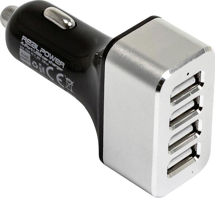 Immagine prodotto RealPower Caricatore da auto USB a 4 porte