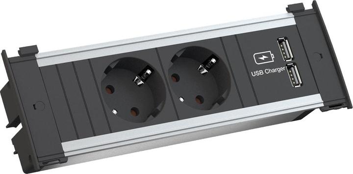 Image du produit Bachmann KAPSA Small 2x contact de protection 1x USB Charger GST18 mâle (2 x, CEE 7/3, USB, 0.20 m)