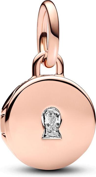 Actual product image Pandora Hinged & engravable love locket Charm Charm (Metal, rose gold-plated)