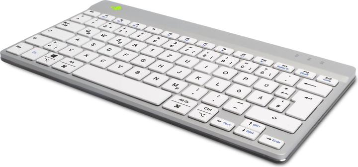 Produktbild R-Go Tools R-Go Compact Break ergonomische Tastatur, QWERTZ (DE), bluetooth, weiss (DE, Kabellos)