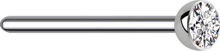 Star Piercing Nasenstecker biegen silber Kristall silber (Titan G23, ohne Messing)