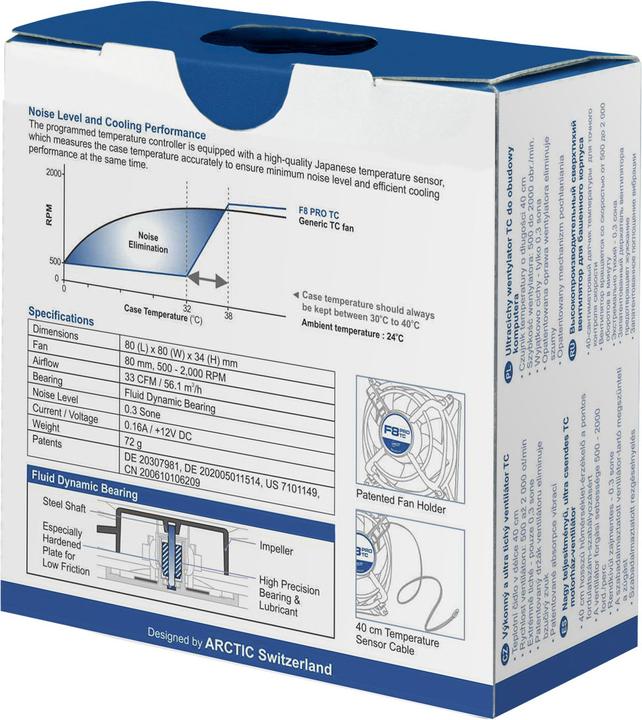 Actual product image Arctic F8 Pro TC (80 mm, 1 x)