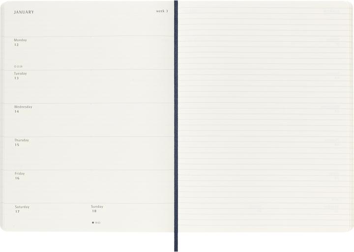 Produktbild Moleskine WONK 2026 XL SC Saphir (19 x 25 cm, Englisch)