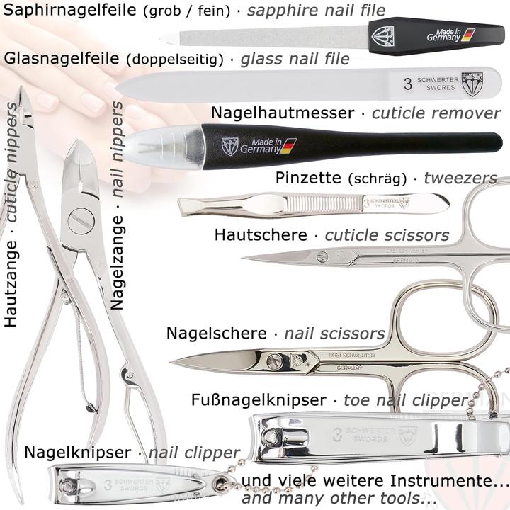 Image du produit Kellermann Set de manucure Cinisello 16 pcs, bordeaux/laque