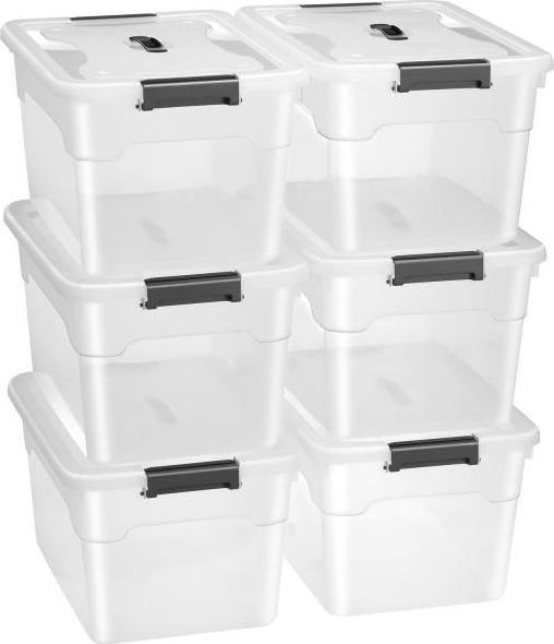 Immagine prodotto Juskys Set di scatole portaoggetti con coperchio (33 x 45 x 26 cm, 30 l)