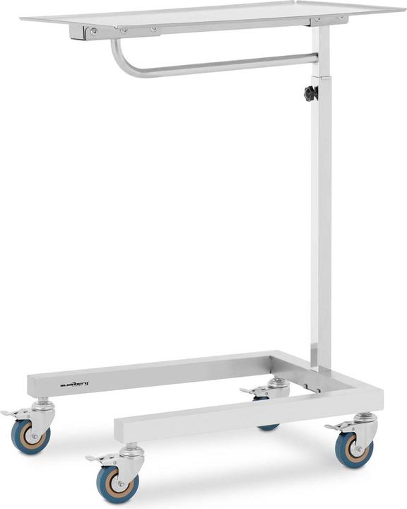 Actual product image Steinberg Instrument Trolley - 4 wheels - 60 x 40 cm - height adjustable - stainless steel / rubber