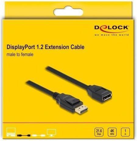 Immagine prodotto Delock Cavo di prolunga DisplayPort 1.2 4K 60 Hz 1 m (1 m, DisplayPort)