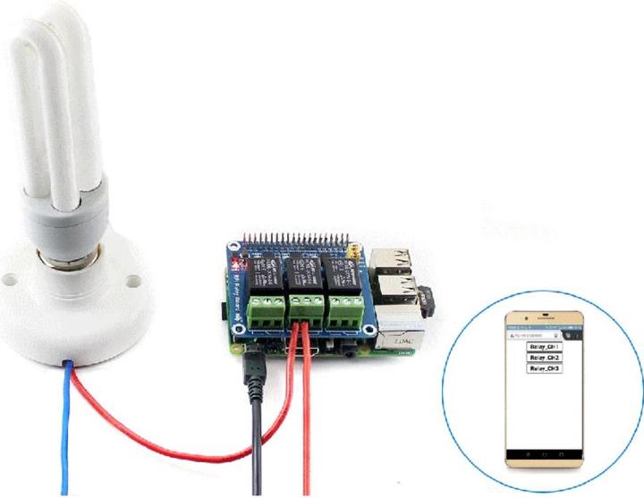 Immagine prodotto WaveShare Scheda di espansione del modulo relè a 3 canali di Raspberry Pi