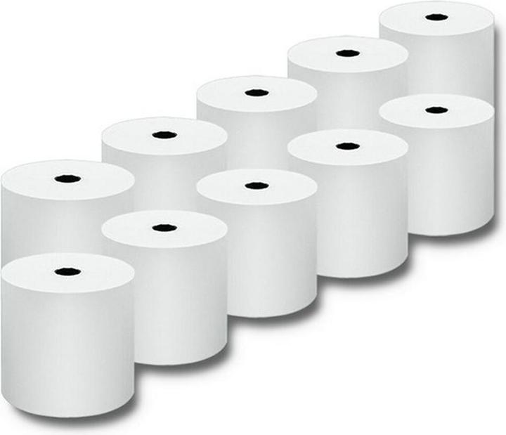 Immagine prodotto Qoltec 51892 Rotolo termico 80 x 80 | 55g/m2 | 10 pezzi | Senza BPA