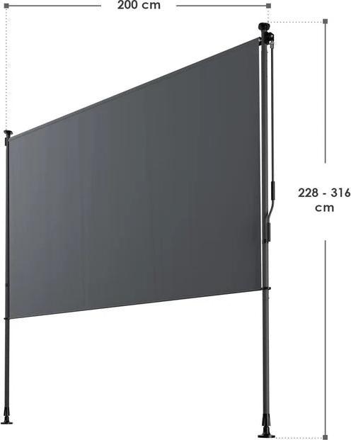 Image du produit Juskys Senkrechtmarkise Barbados (2 m)