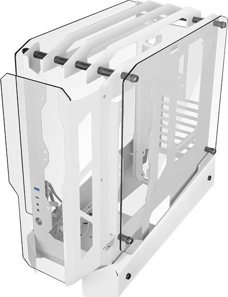 Image du produit Mars Gaming Boitier Moyen Tour Atx Mc-Edge RGB Avec Panneaux Vitrés (Blanc) (Mini-ITX, ATX)