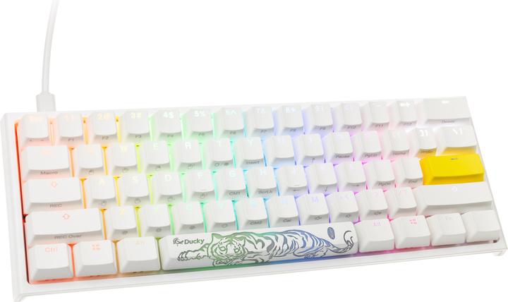 Image du produit Ducky One 2 Pro Mini White Edition Clavier de jeu, RGB LED - Cherry Red (US) (ING. Int., Filaire)
