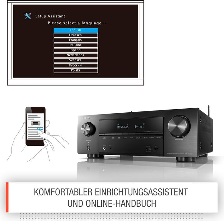 Immagine prodotto Denon AVR-X1600H (7.2 canali, FM, DAB+)