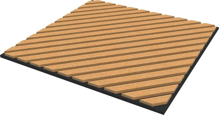Image du produit neu.holz Panneau mural acoustique 8 pièces Vang diagonal 60x60 cm aspect chêne, foncé ()