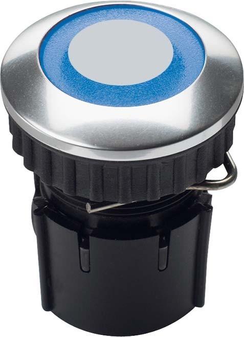 Produktbild Grothe Klingeltaster LED Ring bl Edelstahl V2A PROTACT 220