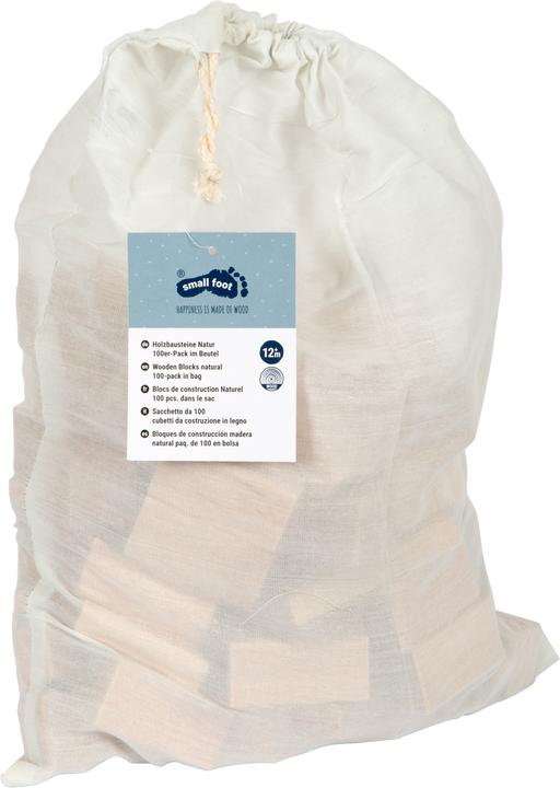 Actual product image small foot Wooden building blocks in bag