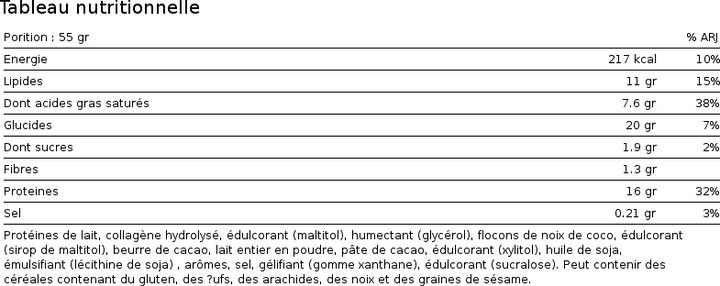 Valori nutrizionali e ingredienti Barebells Barretta proteica morbida (Arachidi Caramello, 12 pz., 660 g)