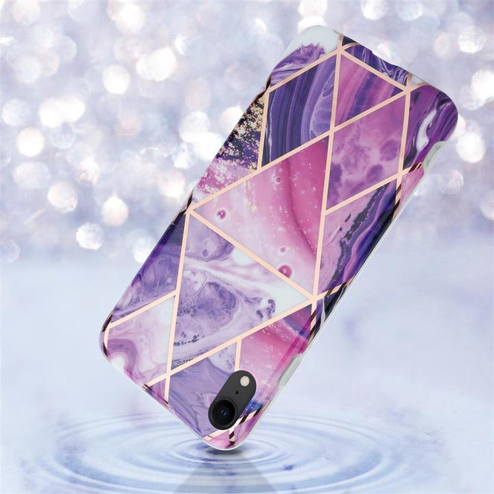 Actual product image Cadorabo IMD TPU Colorful Marble Cover (Apple iPhone XR)