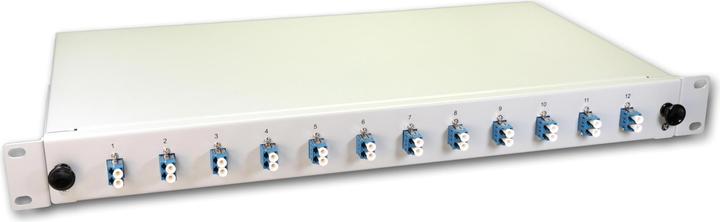 Produktbild Lightwin LWL Spleissbox, 24 Fasern, 12x DLC Singlemode, 9/125µm OS2 G657.A1 Pigtail Spleissboxen (1.50 m)