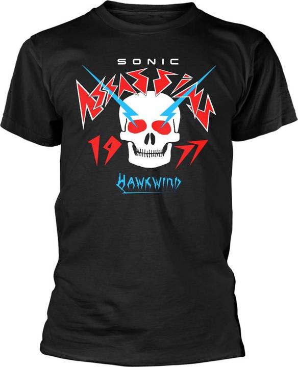 Hawkwind Unisex Adult Sonic Assassins T-Shirt, Schwarz, 3XL (3XL)