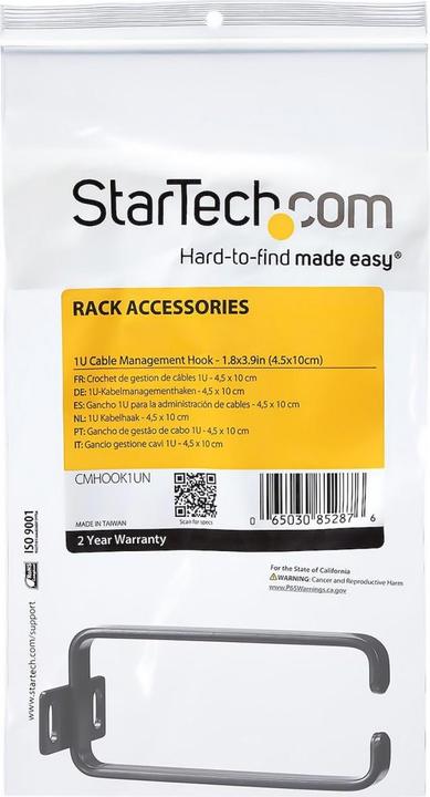 Actual product image StarTech Rack Cable Management D-Ring