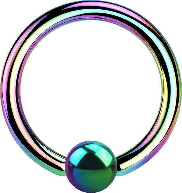 Star Piercing Ball Closure Ring farbig (ohne Messing, Chirurgenstahl 316L)