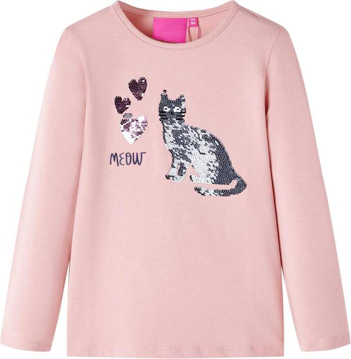 Image du produit VidaXL T-shirt manches longues enfant rose clair 140,Composition : 95% coton. 5 (140)