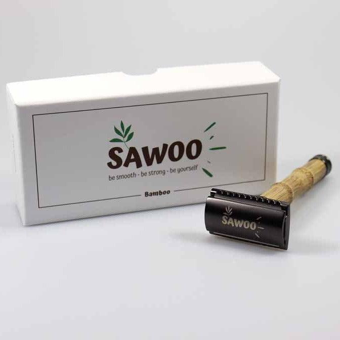 Produktbild Sawoo Rasierhobel Bamboo aus Messing u. Bambusholz inkl. 10 Rasierklingen