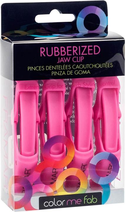 Image du produit Framar Rubberized Jaw Gator Clips 4 pcs - Rose (4 pcs)