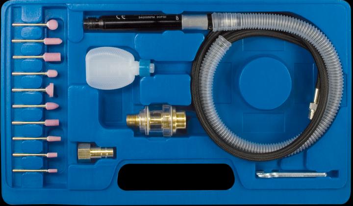 SW-Stahl S3263 Compressed air rod grinder I 1/4 inch compressed air connection I 17-piece I including 10