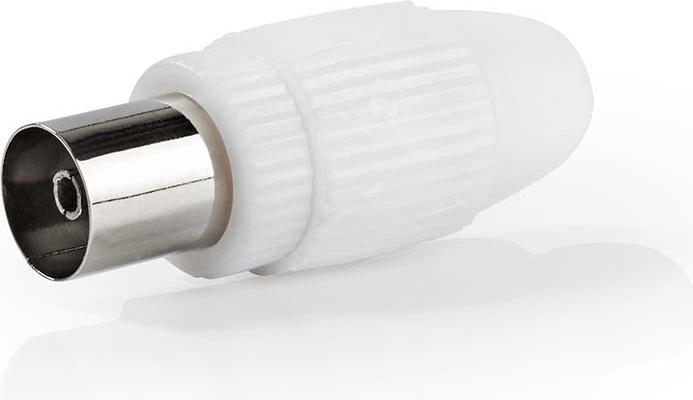 Actual product image Nedis Plug IEC (coaxial) Mach o + Socket - straight 2 ON (Antenna cable)